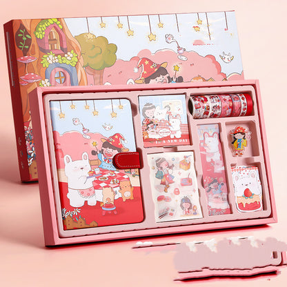 Cartoon Girl Cute Hand Account Material Gift Box