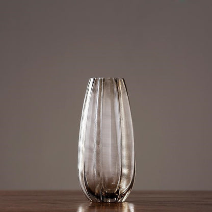Colored Transparent Glass Vase With Diamonds