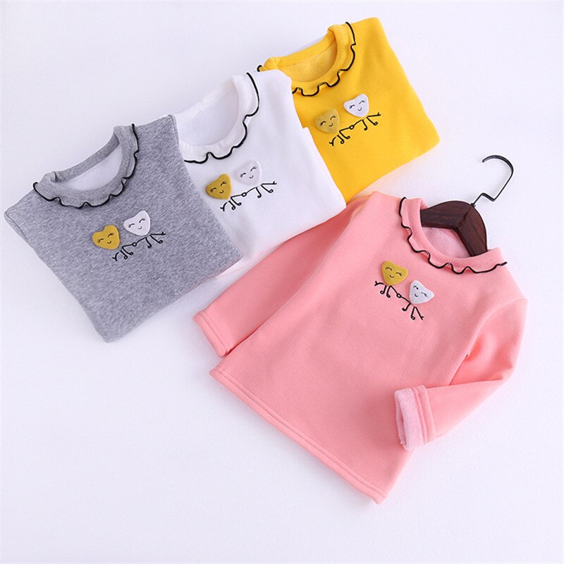 Fungus embroidered cotton bottoming shirt