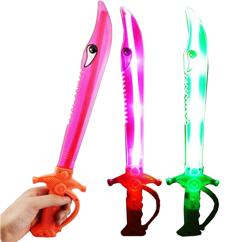 Electronic Luminous Toy Colorful Knife Children's Plastic Shark Sword