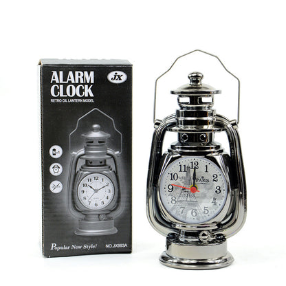 Creative Retro Table Oil Lamp Alarm Clock