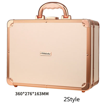 Cosmetic Storage Bag Premium Sense Suitcase Portable Large Capacity