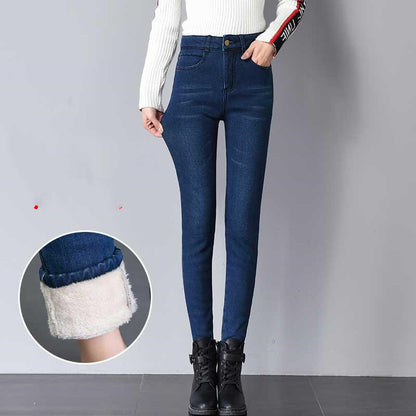 Cashmere jeans women's high waist