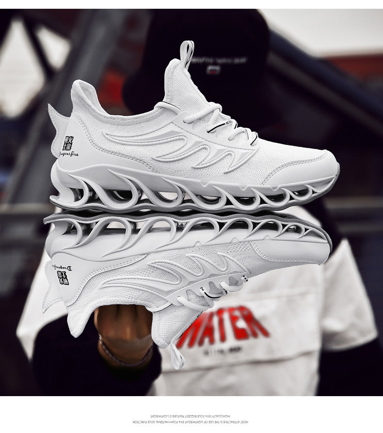 Shock-absorbing running shoes