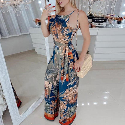 SPRING FLORAL print casual jumpsuit FASHION FOR WOMEN
