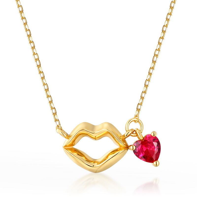 Love red corundum necklace