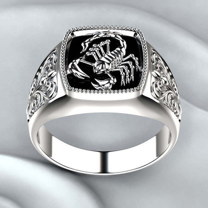 Creative Scorpio relief men's ring