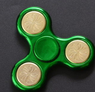 Gold-plated  fingertip gyro decompression toy sequin plastic printing