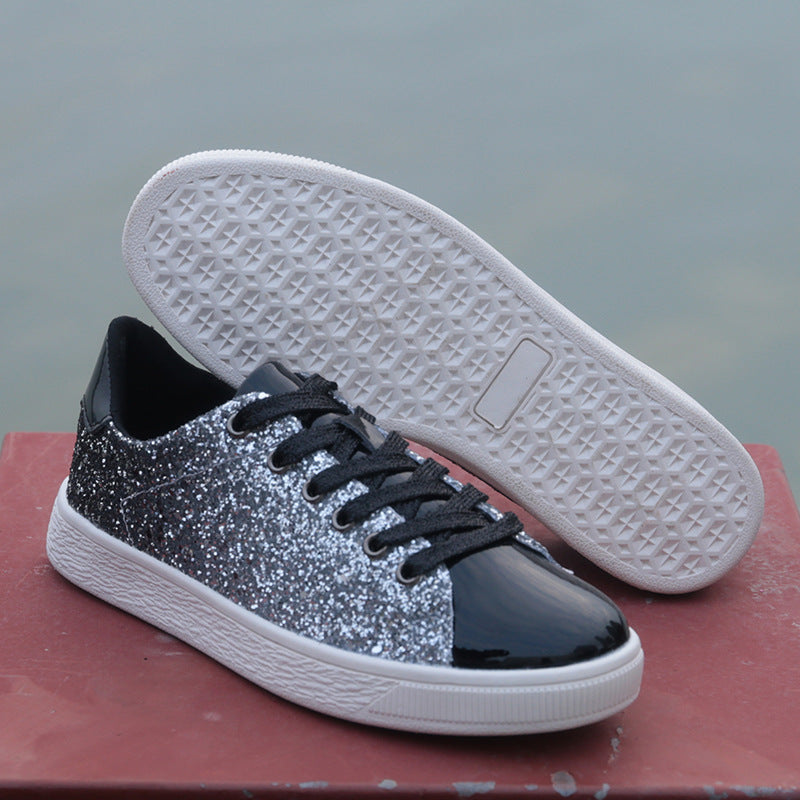 Color sequin street low shoes
