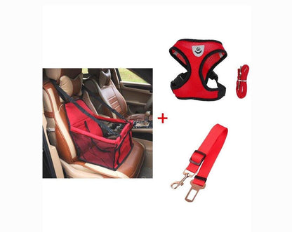 Luxury Pet's Safety Car Seat Carrier + Premium Harness & Leash set + Car Safety Belt