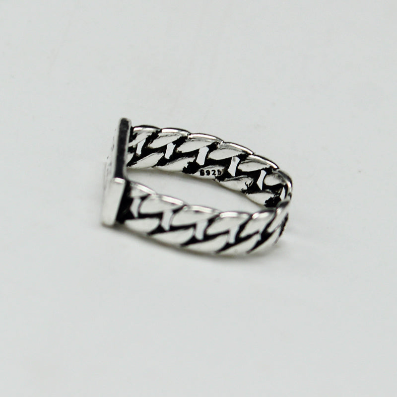 Personalized wide face ring