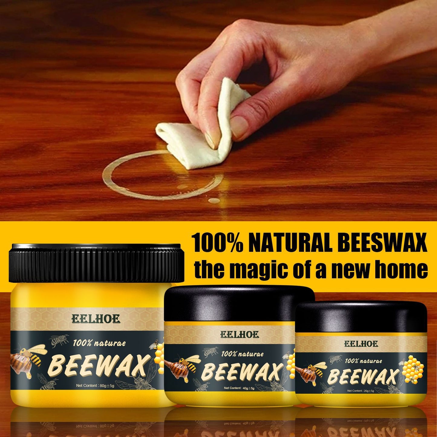 Furniture Waterproof Brightening Care Polishing Beeswax