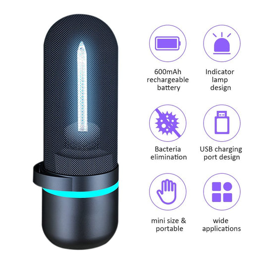 USB rechargeable UV germicidal lamp