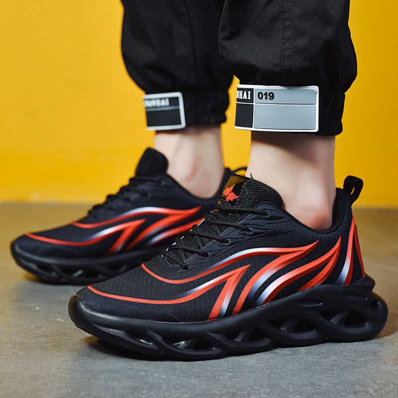 Sports casual running increase white shoes