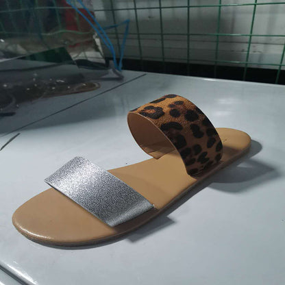 Slippers European and American plus size color sandals