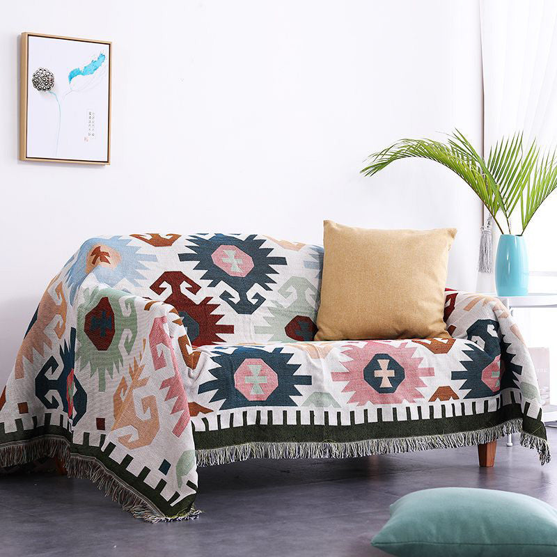 Knitted thread blanket sofa cover