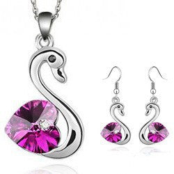 Crystal Love Swan Jewelry Set - FLIPSTYLEZLLC