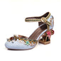 Large size retro wedding shoes women sandals - FLIPSTYLEZLLC