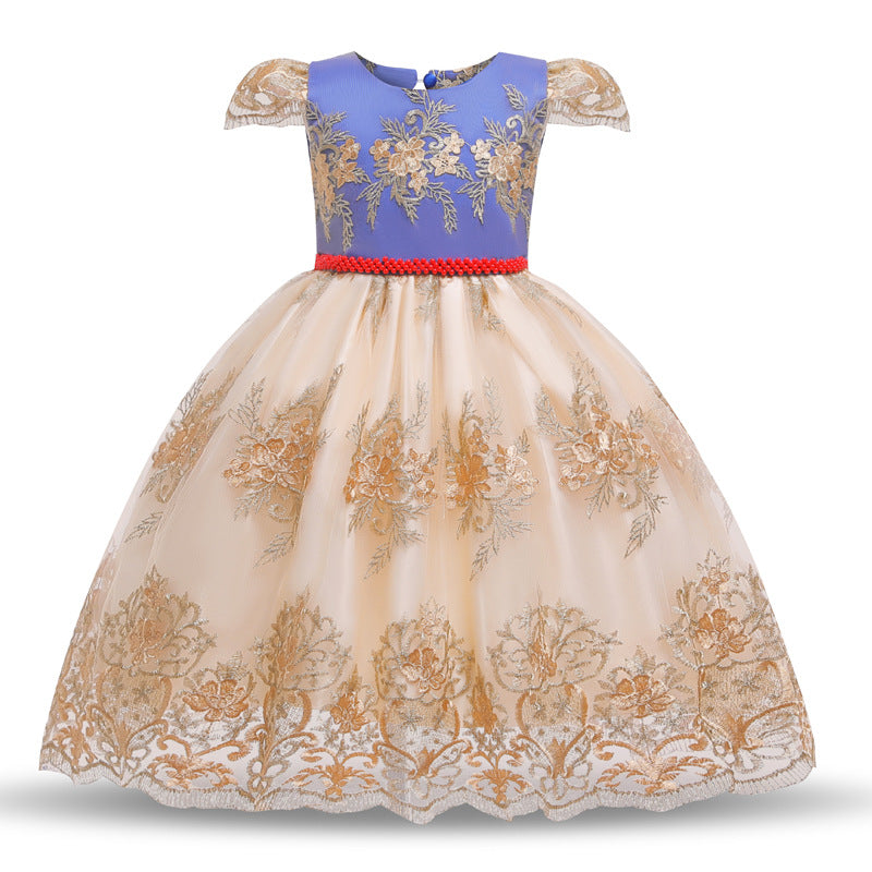 Bowknot children's skirt and net gauze dress
