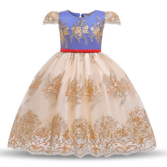 Bowknot children's skirt and net gauze dress