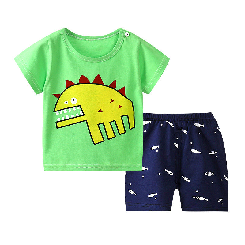 Short sleeved shorts suit