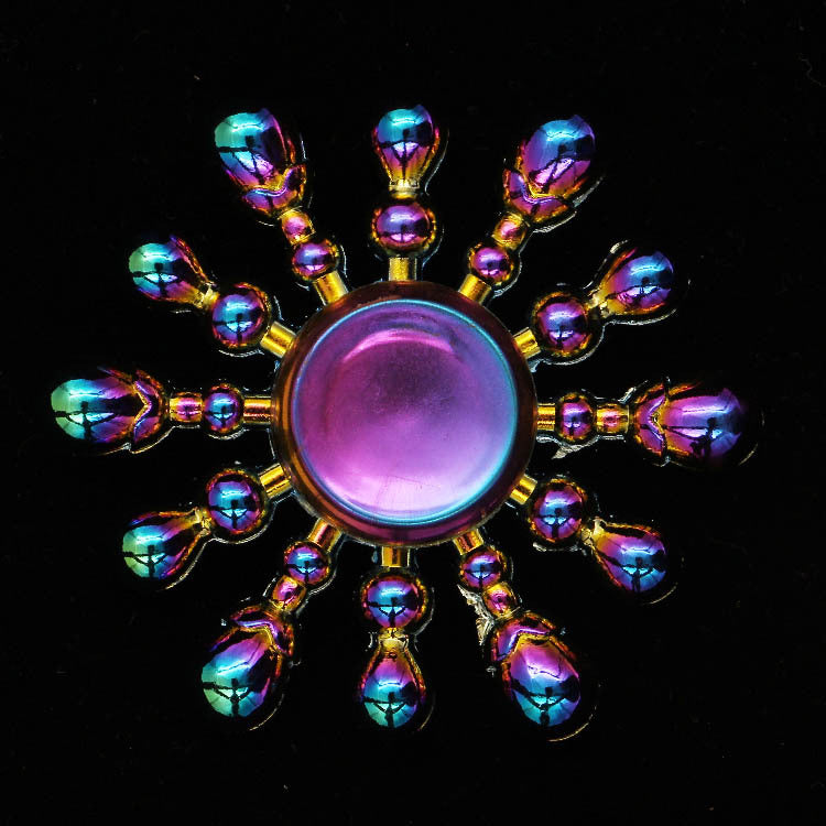 Electroplating colorful fingertip spinning top