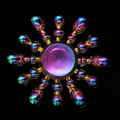 Electroplating colorful fingertip spinning top