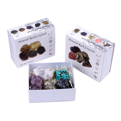 Natural crystal ore mineral gift box