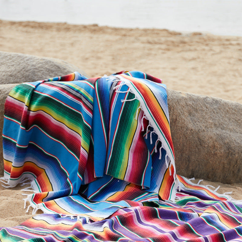 Rainbow table flag rainbow blanket