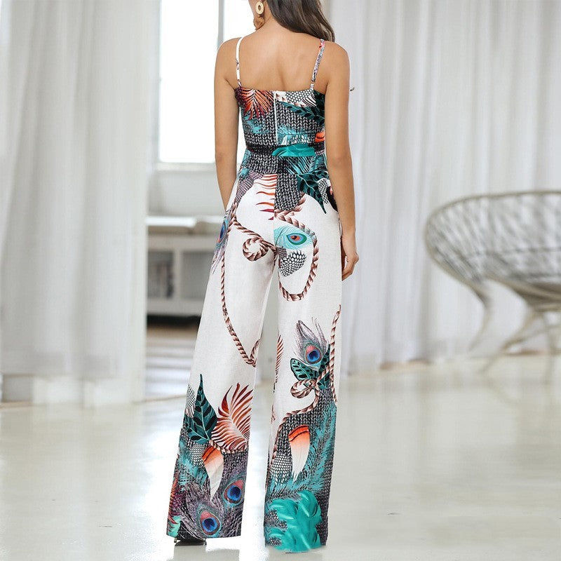 SPRING FLORAL print casual jumpsuit FASHION FOR WOMEN