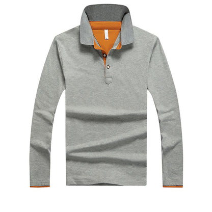 Men's Long Sleeve Business Plus Size POLO Shirt