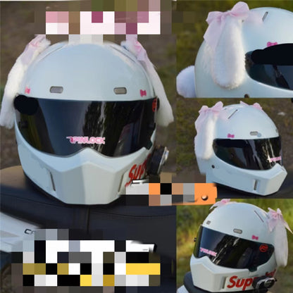 Scooter With Lights Motorcycle Shiny Veil Helmet Accessories Motorcycle Wedding Headdress