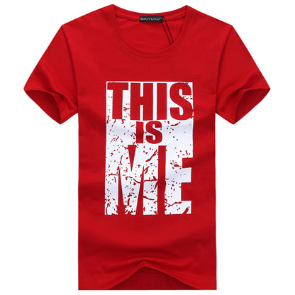 Men's  Plus Size Youth Half-Sleeved T-Shirt