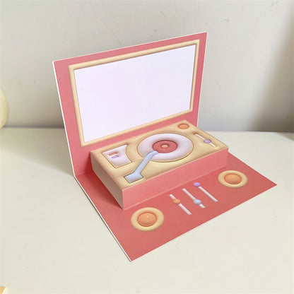 Phonograph Birthday Gift Creative Stereoscopic Greeting Cards