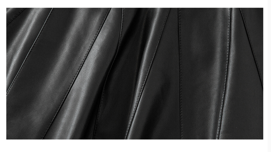 Autumn Winter New Style Children Foreign Style Korean Leather Skirt