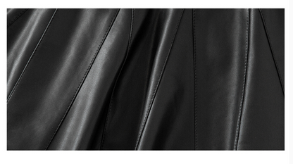 Autumn Winter New Style Children Foreign Style Korean Leather Skirt