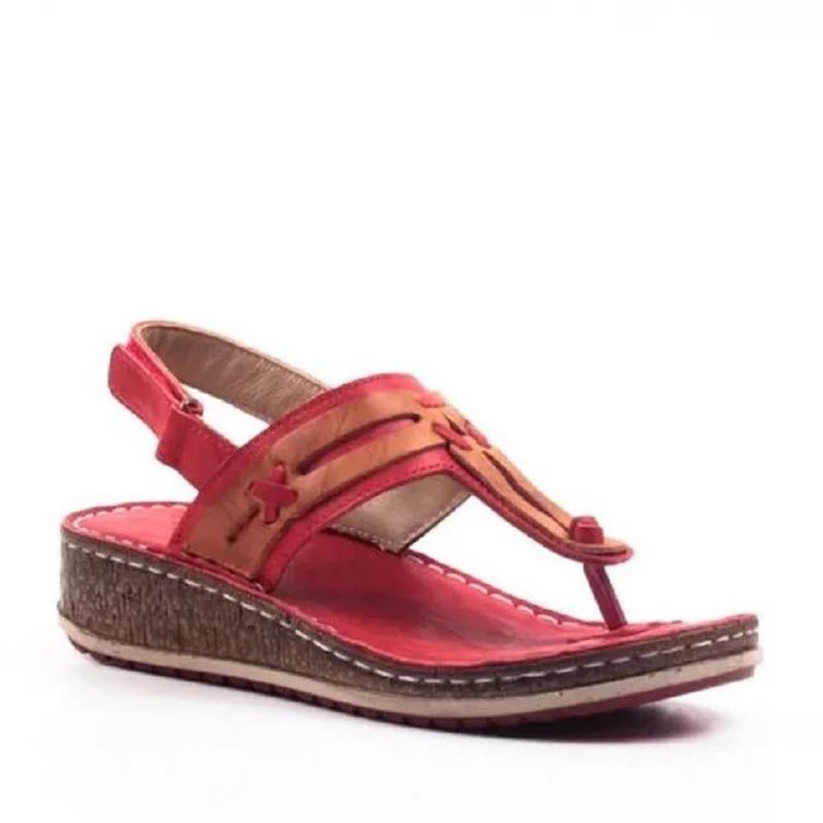 Sandals plus size women's shoes wedge velcro