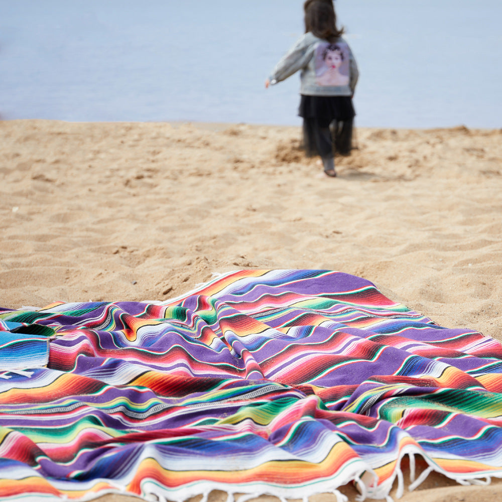 Rainbow table flag rainbow blanket
