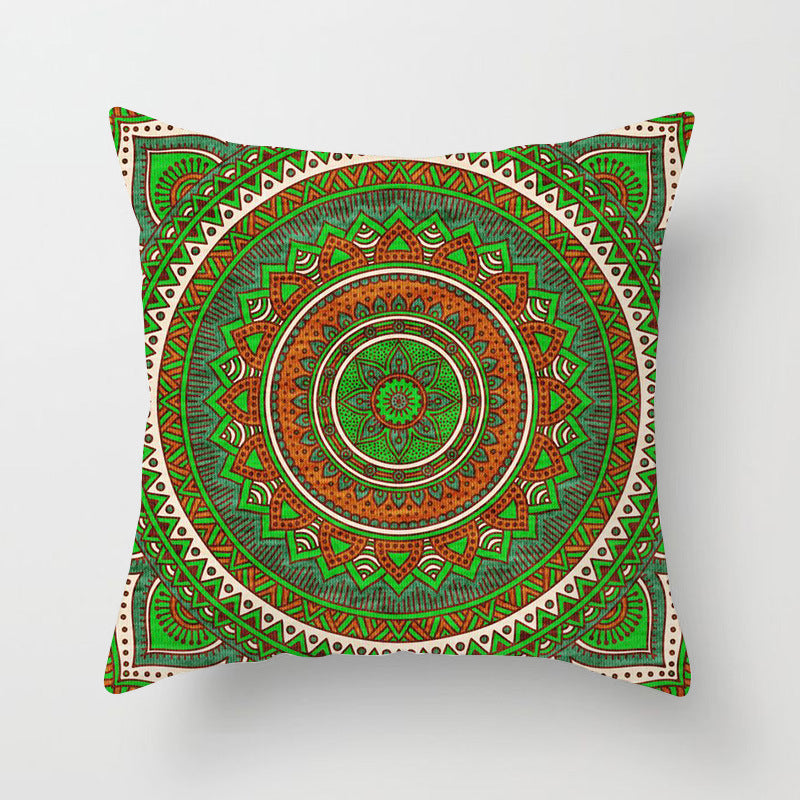 Ethnic style mandala pattern religious ceremony belief polyester pillowcase