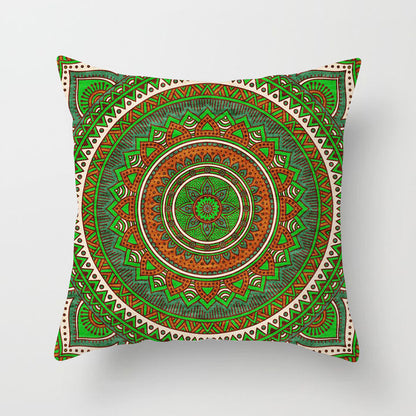 Ethnic style mandala pattern religious ceremony belief polyester pillowcase