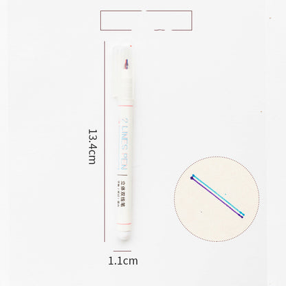 Students Use Two-Color Hand Account Pen To Mark Key Highlighter