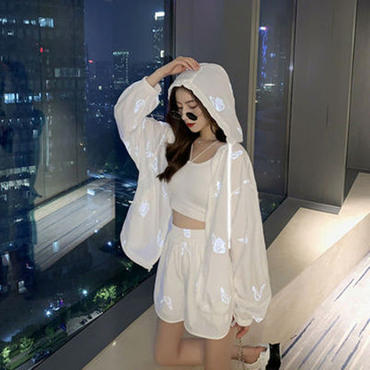 Reflective Sun Protection Shorts Two-Piece Luminous Clothing