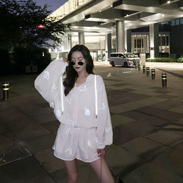 Reflective Sun Protection Shorts Two-Piece Luminous Clothing