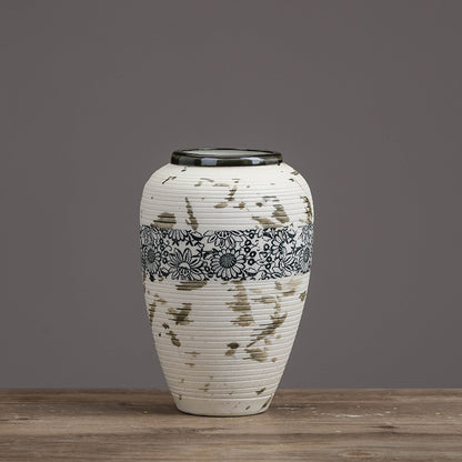 Ceramic Vase Decoration Of Flower Arrangement In Living Room