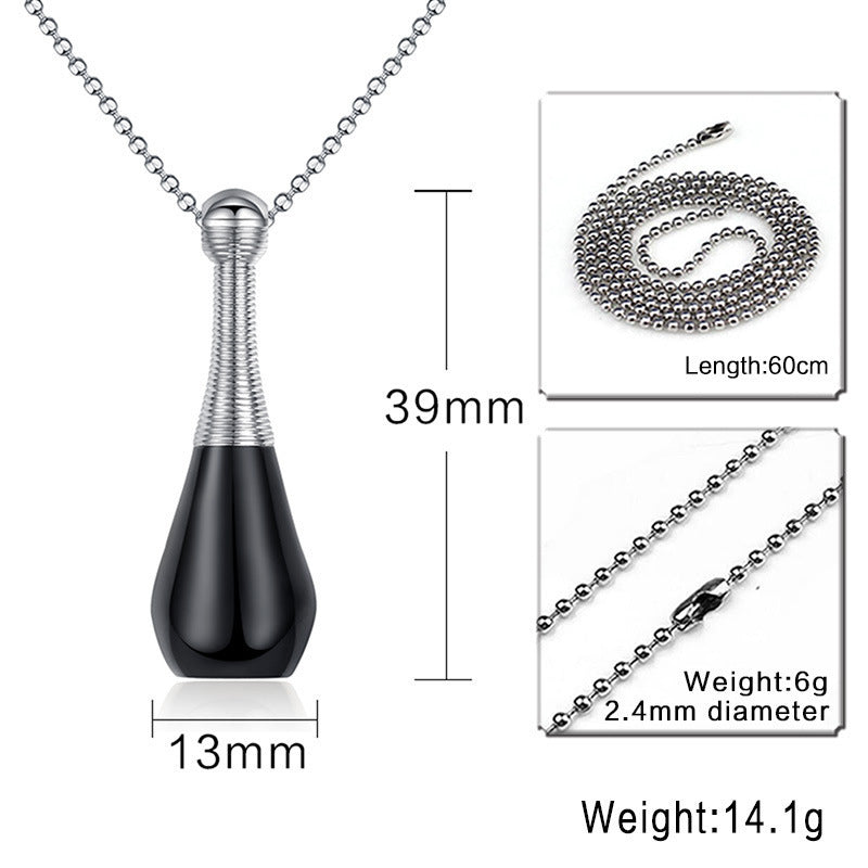 Necklace Pendant Titanium Steel Personalized Perfume Bottle Pendant