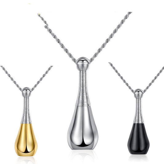 Necklace Pendant Titanium Steel Personalized Perfume Bottle Pendant