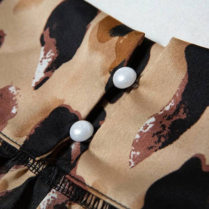 Fashion Leopard Print Halterneck Se Xy Bare Back