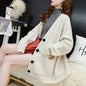 Women's Loose Plus Size Pocket Knitted Sweater Coat