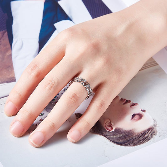 Korean Style Personalized Tail Ring Fashion Inlaid Zircon Ring