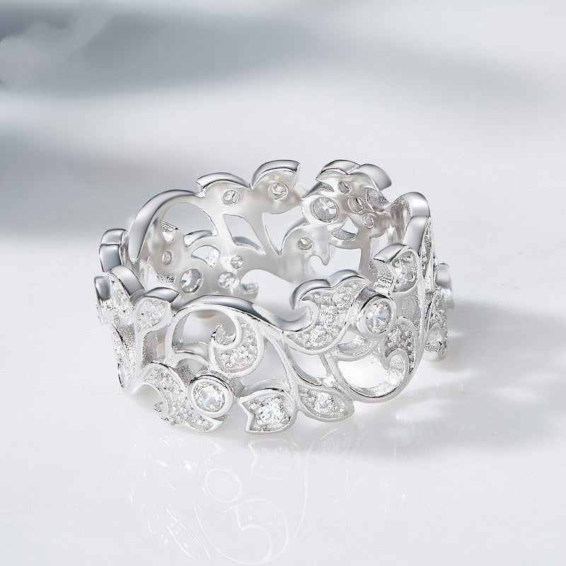 Korean Style Personalized Tail Ring Fashion Inlaid Zircon Ring